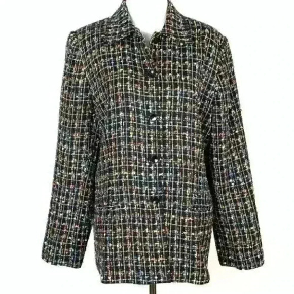 Sag harbor blazer sz 14 nubby jacket with pockets - Picture 1 of 8